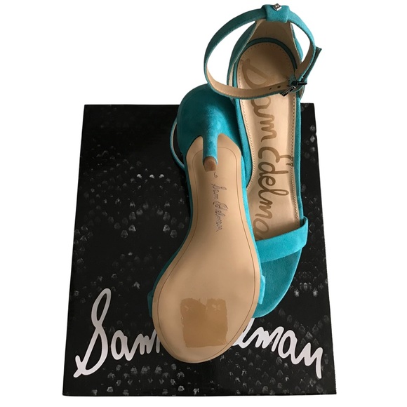 SAM EDELMAN Amee Blue Ankle Strap Sandals, Never Worn - Picture 4 of 10